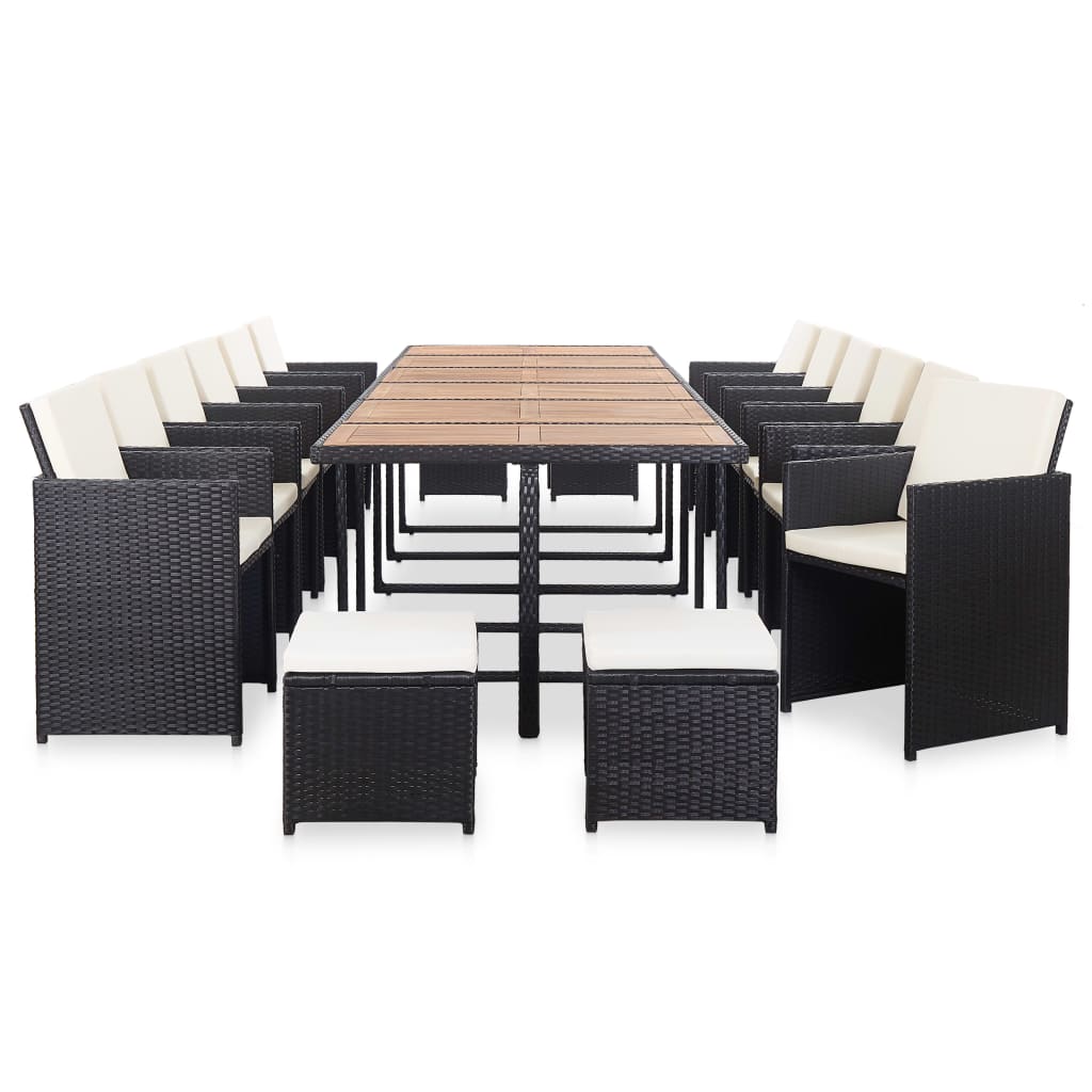 17 Piece Outdoor Dining Set with Cushions Factory to Home